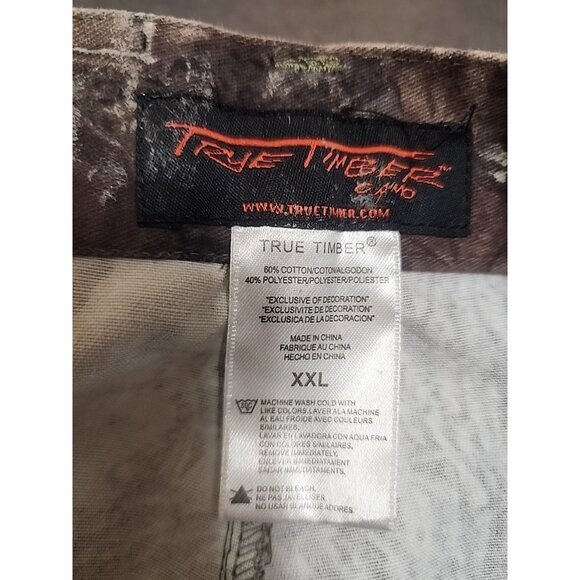 True Timber Camo Cargo Hunting Mens XXL HTC  Cotton Poly Soft No Scratch - Picture 6 of 7